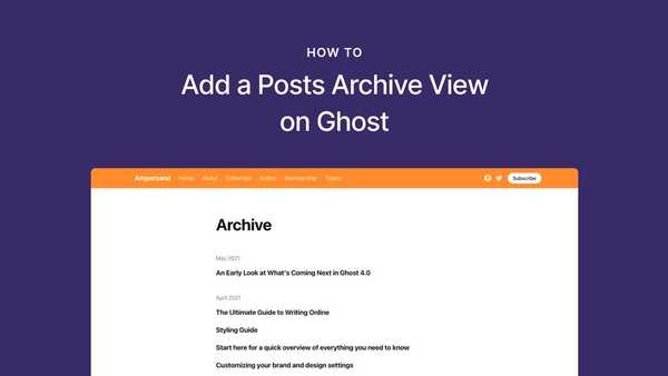 Add a Posts Archive Page on Ghost